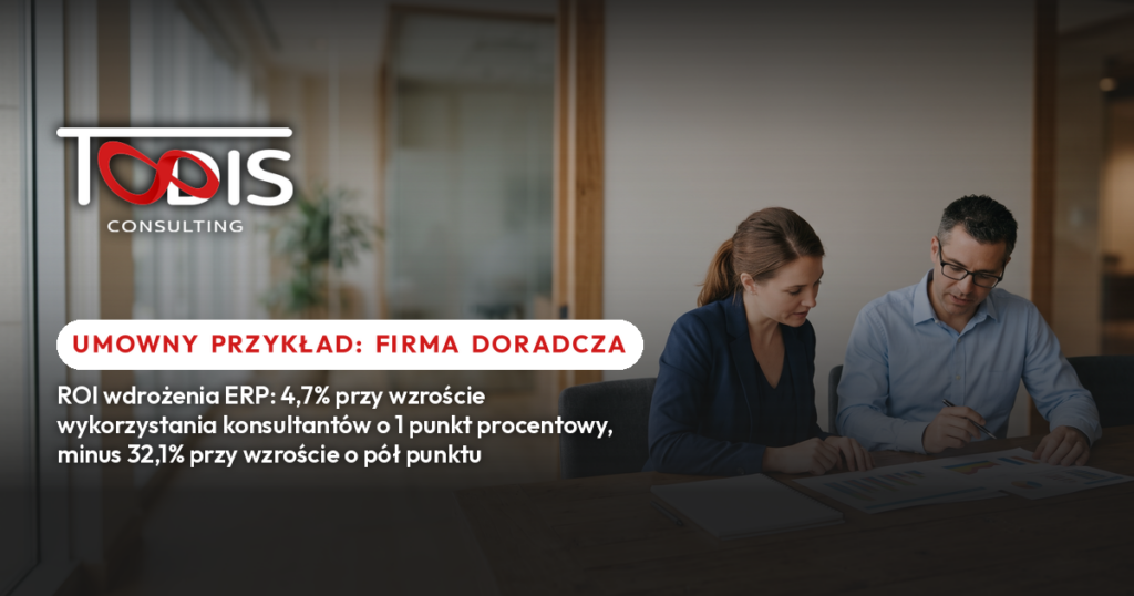 Dwie osoby przy drewnianym stole przeglądają wydrukowane wykresy w jasnym biurze